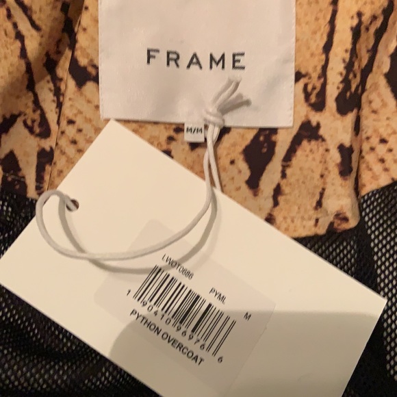 Frame Python Print Hooded Trench Coat - Picture 13 of 16